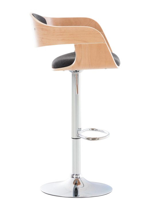 Lot de 2 tabourets de bar Kingston C tissu, naturel/gris foncé