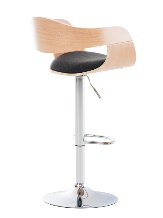 Lot de 2 tabourets de bar Kingston C tissu, naturel/gris foncé