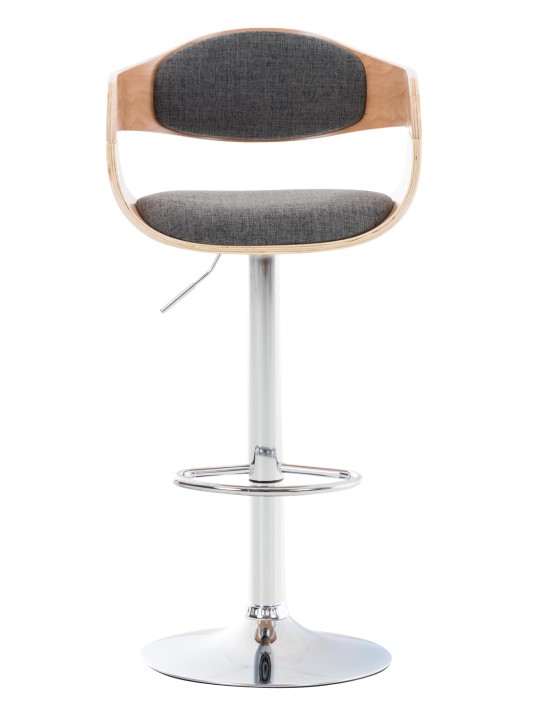 Lot de 2 tabourets de bar Kingston C tissu, naturel/gris clair