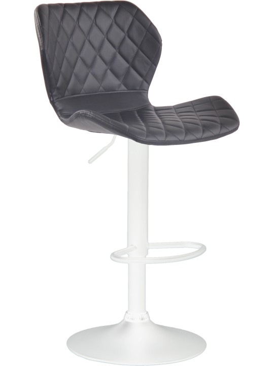 Tabouret de bar liège simili cuir, noir