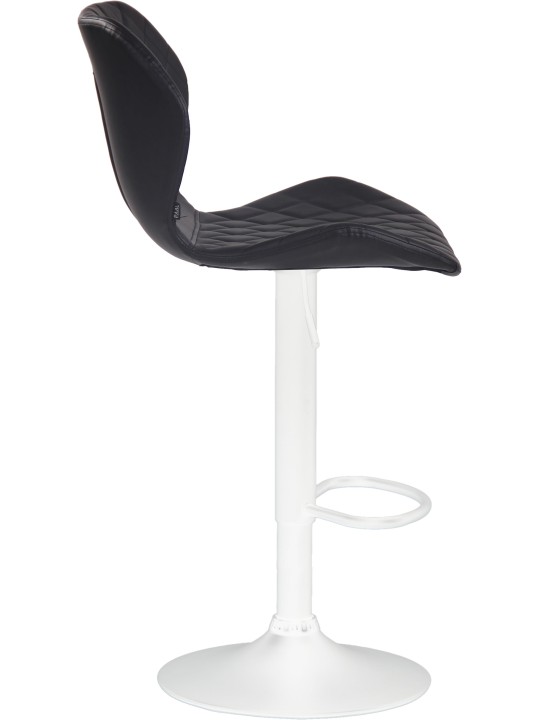 Tabouret de bar liège simili cuir, noir