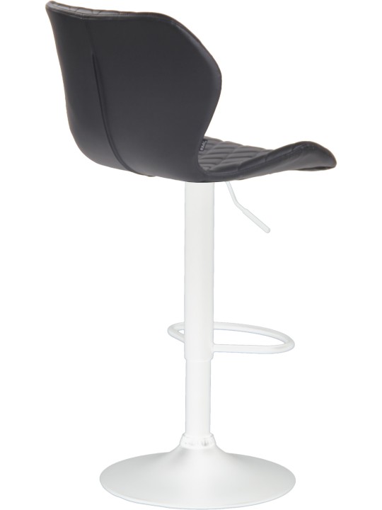 Tabouret de bar liège simili cuir, noir