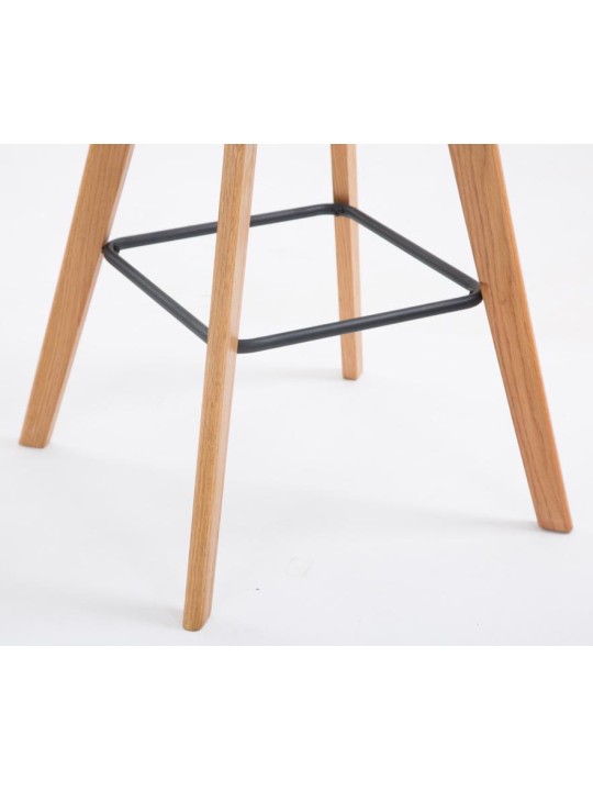 Lot de 2 tabourets de bar Metz tissu naturel, vert