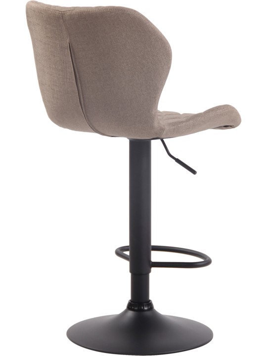 Lot de 2 tabourets de bar tissu liège, taupe