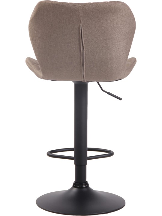 Lot de 2 tabourets de bar tissu liège, taupe