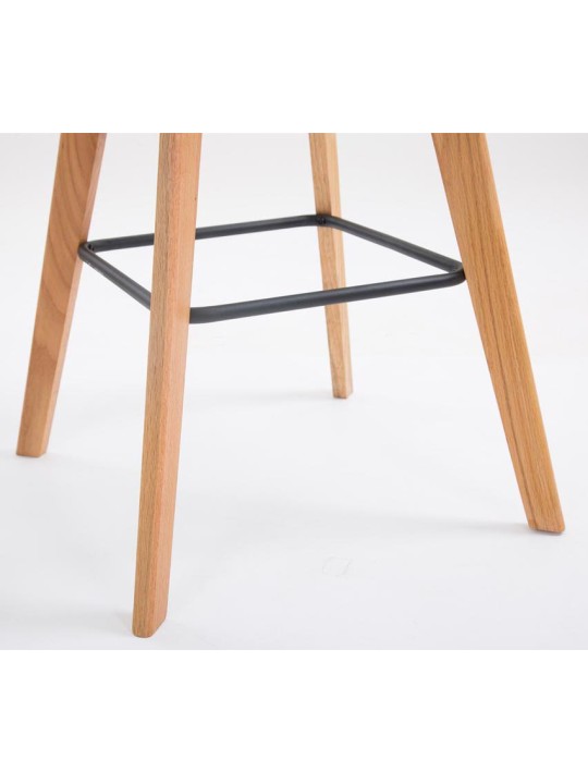 Lot de 2 tabourets de bar Metz plastique naturel, vert