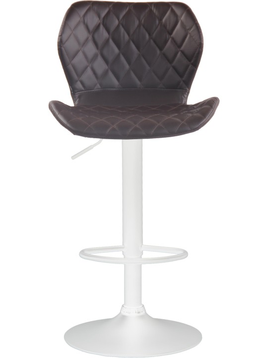Lot de 2 tabourets de bar liège simili cuir, brun