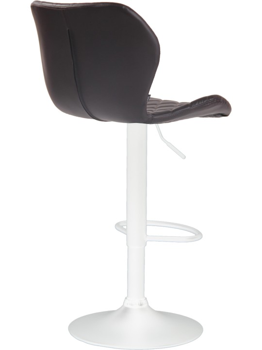 Lot de 2 tabourets de bar liège simili cuir, brun