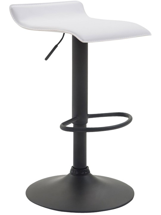 Tabouret de bar Dyn V2 en cuir artificiel, blanc