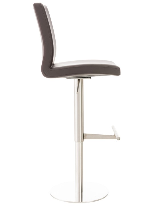 Lot de 2 tabourets de bar Cadiz simili cuir acier inoxydable, brun Lot de 2 tabourets de bar Cadiz simili cuir acier inoxydable, brun