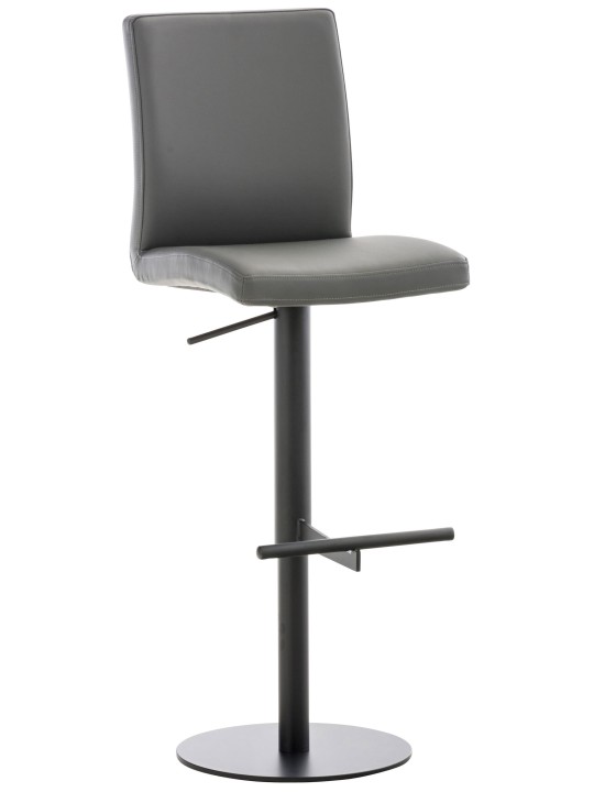 Lot de 2 tabourets de bar Cadiz simili cuir, gris Lot de 2 tabourets de bar Cadiz simili cuir, gris