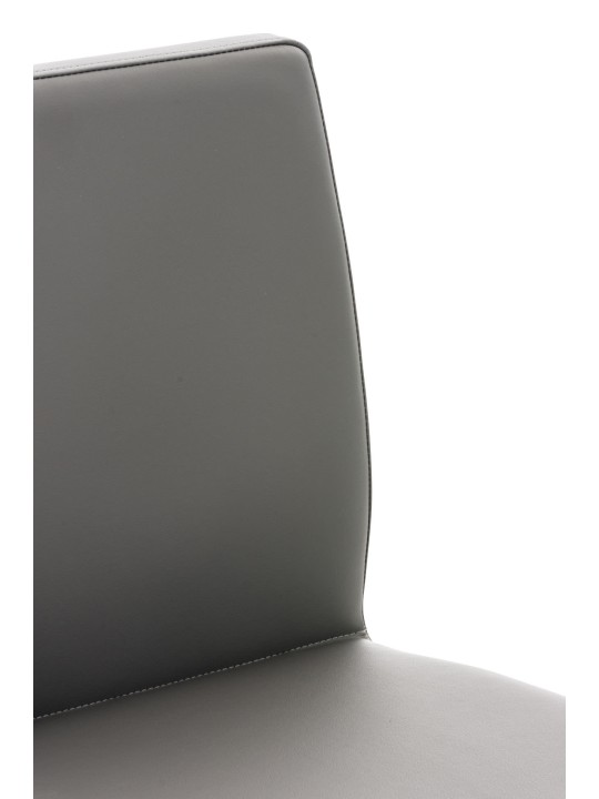 Lot de 2 tabourets de bar Cadiz simili cuir, gris Lot de 2 tabourets de bar Cadiz simili cuir, gris