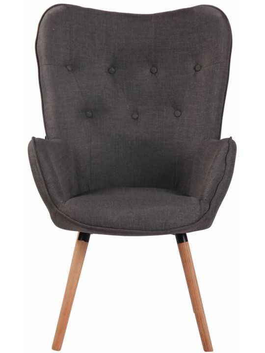 Chaise longue Ashford tissu naturel, gris foncé