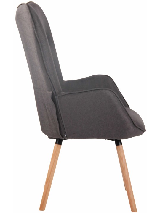 Chaise longue Ashford tissu naturel, gris foncé