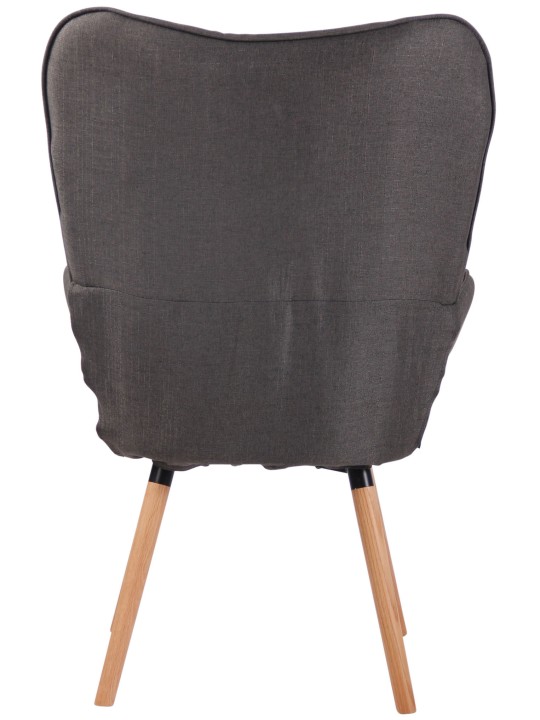 Chaise longue Ashford tissu naturel, gris foncé