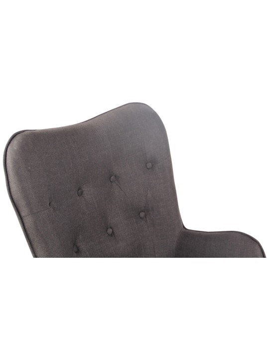 Chaise longue Ashford tissu naturel, gris foncé