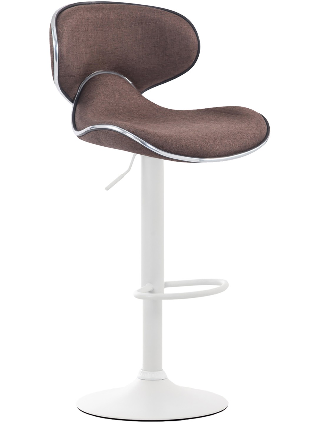 Tabouret de bar Las Vegas V2 tissu, brun