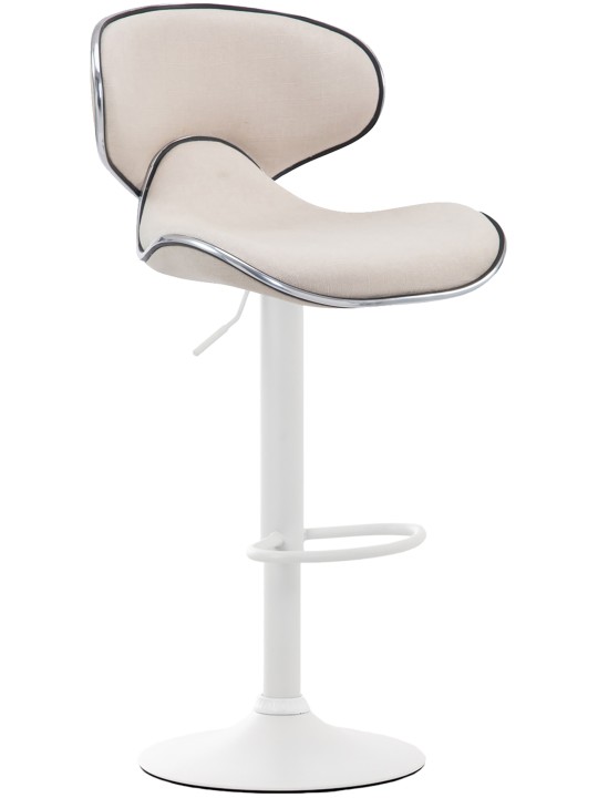 Tabouret de bar Las Vegas V2 tissu, crème