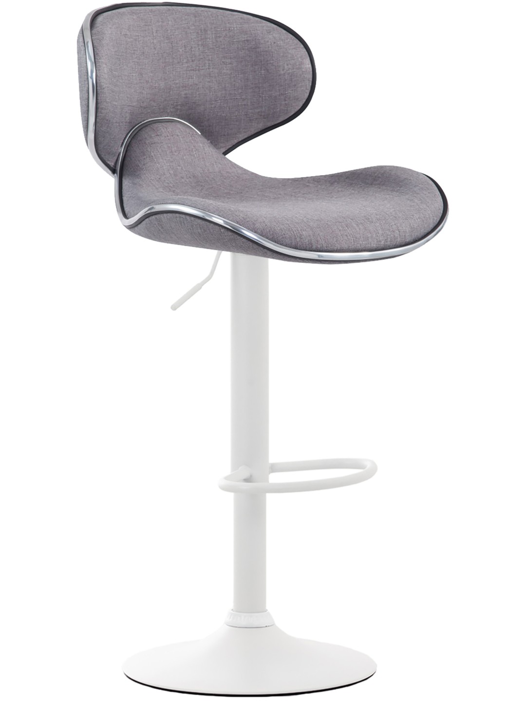 Tabouret de bar Las Vegas V2 tissu, gris clair