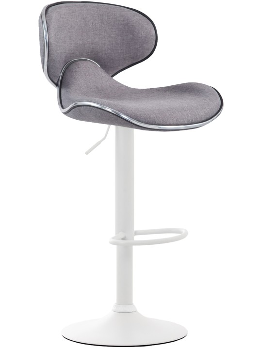 Tabouret de bar Las Vegas V2 tissu, gris clair
