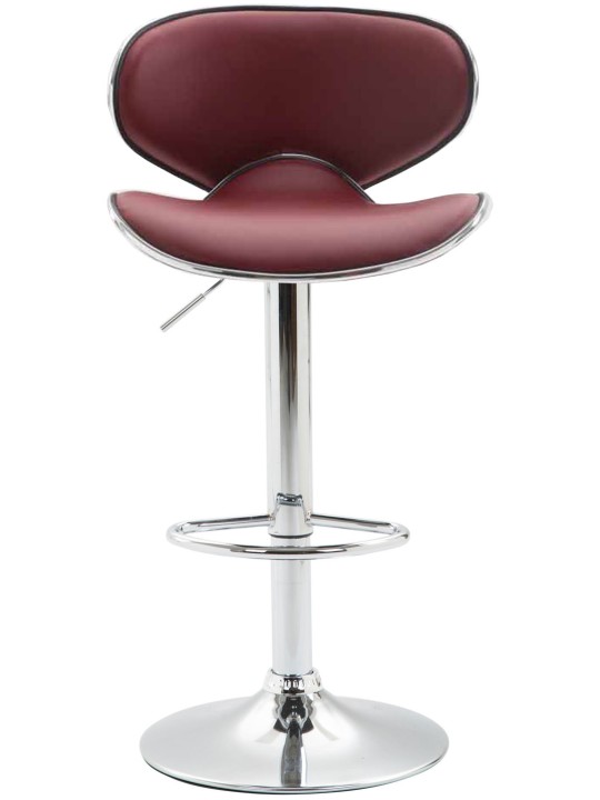 Tabouret de bar Las Vegas V2 chromé, bordeaux