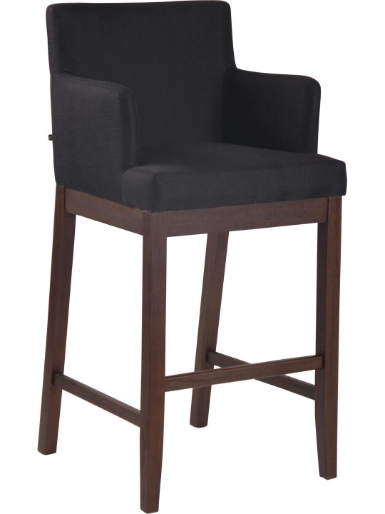 Tabouret de bar Laredo tissu antique, noir Tabouret de bar Laredo tissu antique, noir