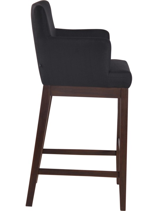 Tabouret de bar Laredo tissu antique, noir Tabouret de bar Laredo tissu antique, noir