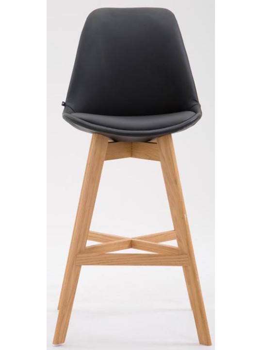 Lot de 2 tabourets de bar Cannes simili cuir Natura, noir Lot de 2 tabourets de bar Cannes simili cuir Natura, noir