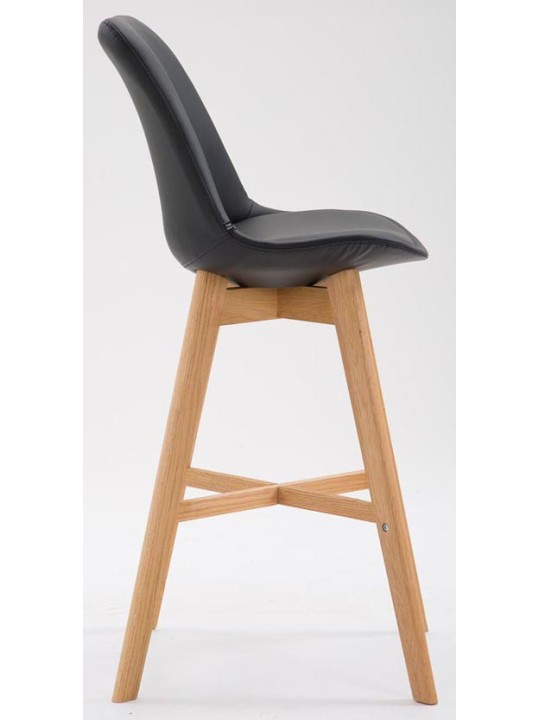 Lot de 2 tabourets de bar Cannes simili cuir Natura, noir Lot de 2 tabourets de bar Cannes simili cuir Natura, noir