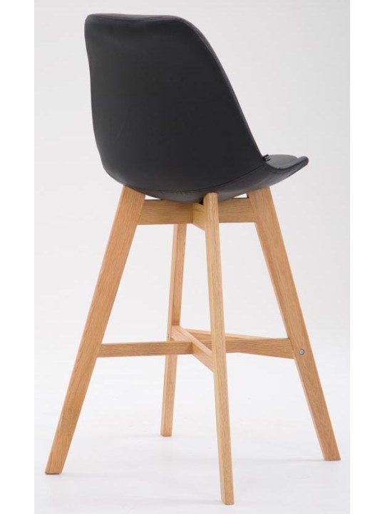 Lot de 2 tabourets de bar Cannes simili cuir Natura, noir Lot de 2 tabourets de bar Cannes simili cuir Natura, noir