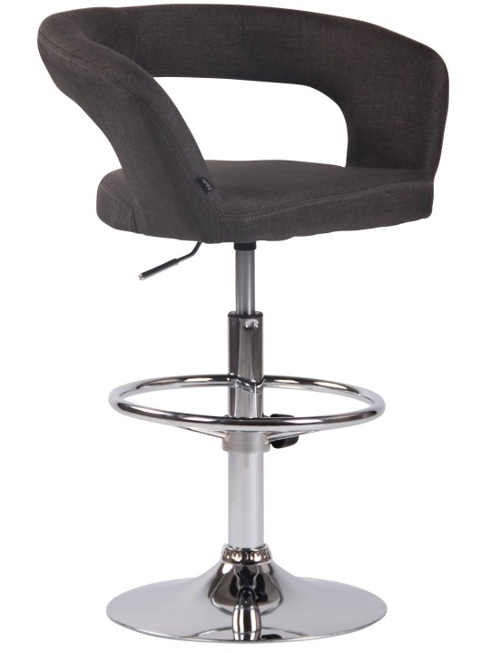 Tabouret de bar Jaen tissu, gris foncé Tabouret de bar Jaen tissu, gris foncé