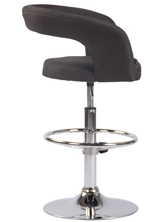 Tabouret de bar Jaen tissu, gris foncé Tabouret de bar Jaen tissu, gris foncé