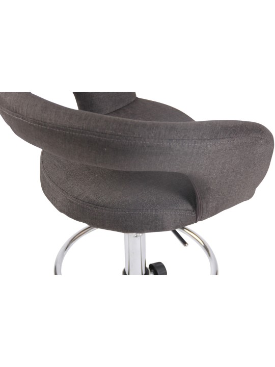 Tabouret de bar Jaen tissu, gris foncé Tabouret de bar Jaen tissu, gris foncé