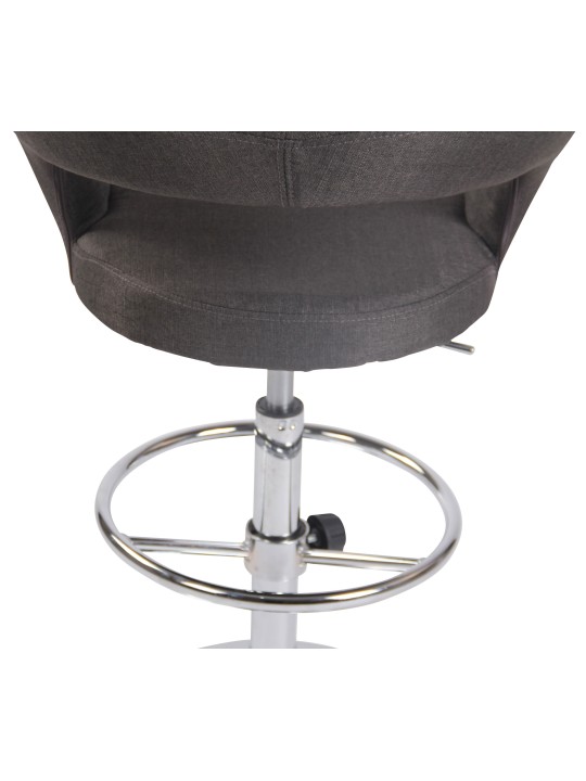 Tabouret de bar Jaen tissu, gris foncé Tabouret de bar Jaen tissu, gris foncé