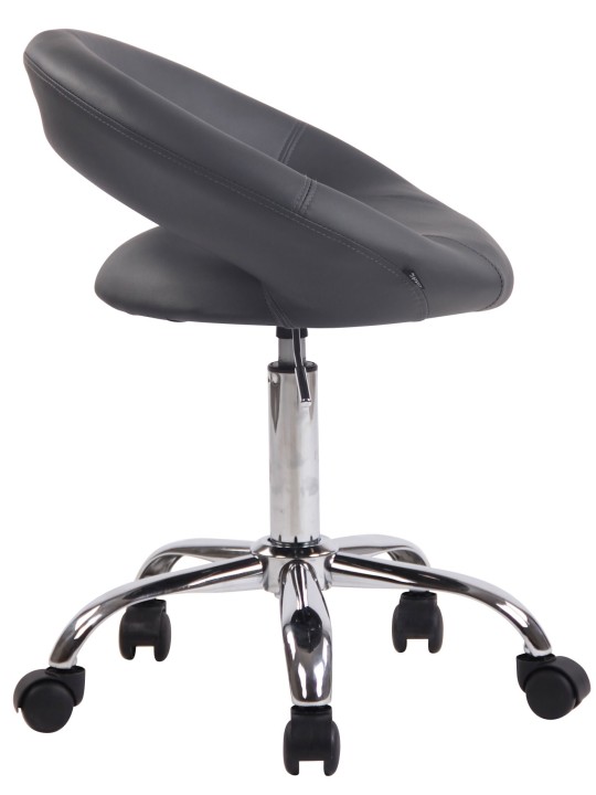 Tabouret de travail Olinda simili cuir, gris Tabouret de travail Olinda simili cuir, gris