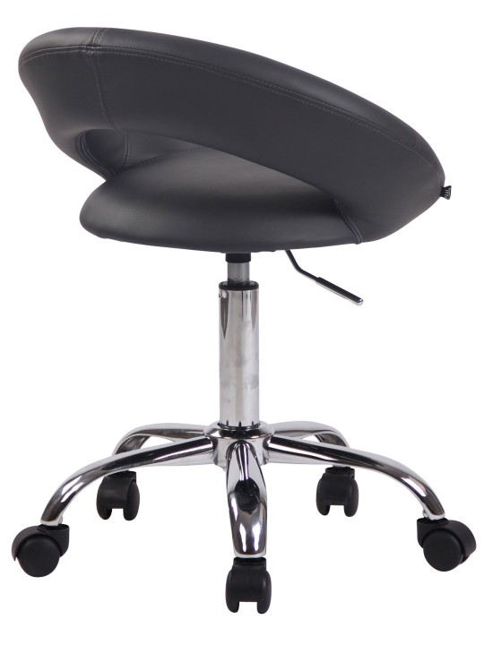 Tabouret de travail Olinda simili cuir, gris Tabouret de travail Olinda simili cuir, gris