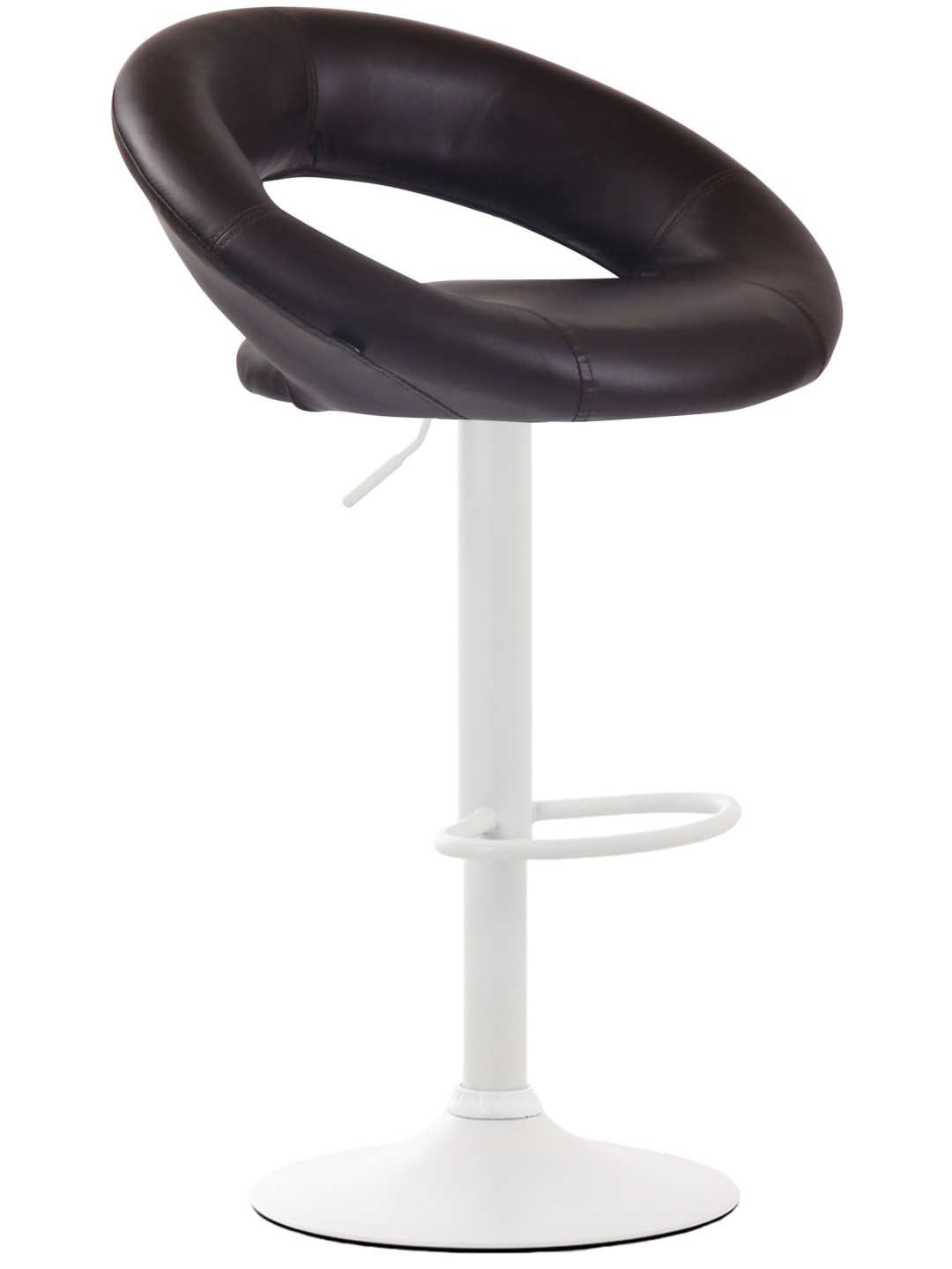 Tabouret de bar Olinda simili cuir, brun