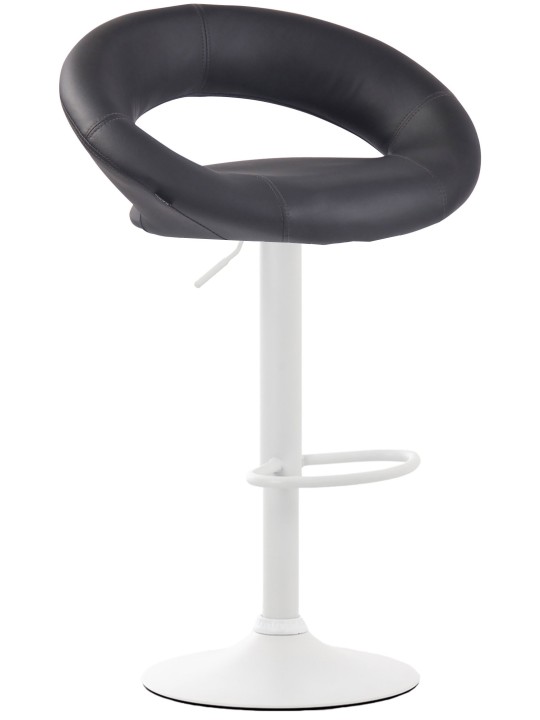 Tabouret de bar Olinda simili cuir, gris