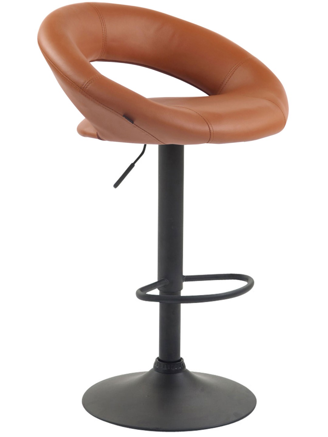 Tabouret de bar Olinda simili cuir, brun clair