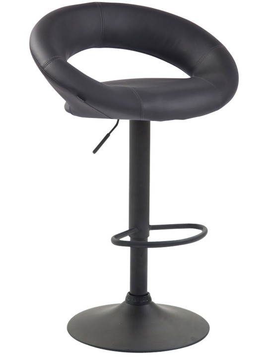 Tabouret de bar Olinda simili cuir, gris