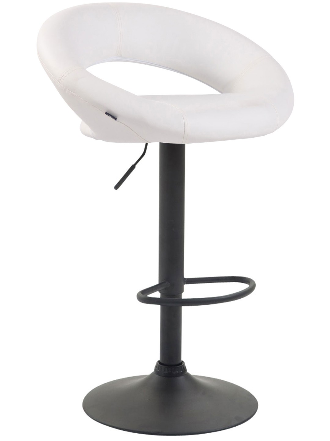 Tabouret de bar Olinda simili cuir, blanc
