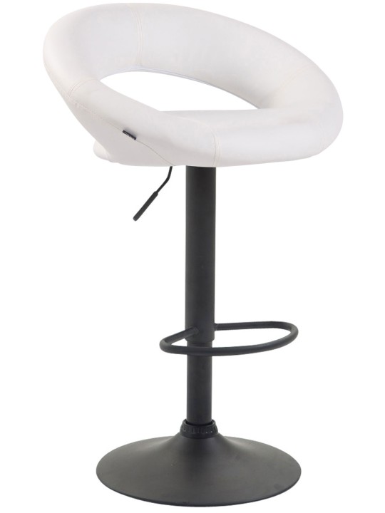 Tabouret de bar Olinda simili cuir, blanc