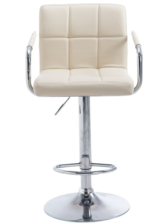 Lot de 2 tabourets de bar Lucy V2 chromé, crème Lot de 2 tabourets de bar Lucy V2 chromé, crème