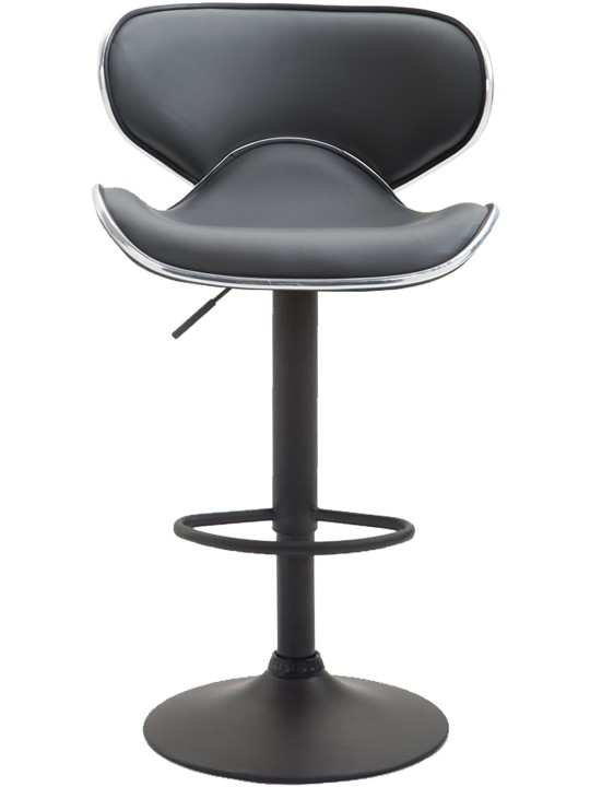 Lot de 2 tabourets de bar Las Vegas V2 simili cuir, gris