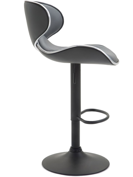 Lot de 2 tabourets de bar Las Vegas V2 simili cuir, gris