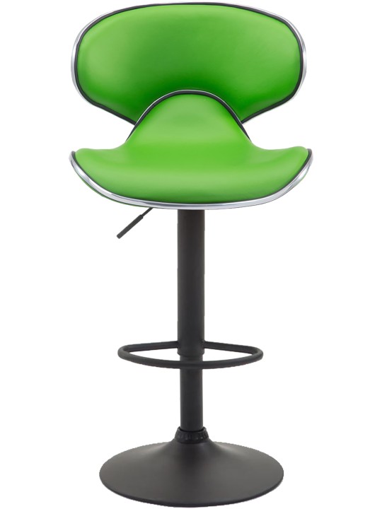 Lot de 2 tabourets de bar Las Vegas V2 simili cuir, vert