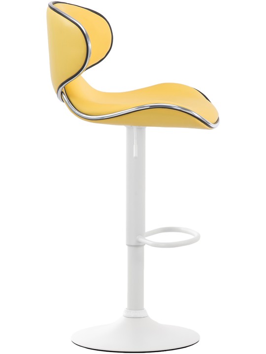 Lot de 2 tabourets de bar Las Vegas V2 simili cuir, jaune Lot de 2 tabourets de bar Las Vegas V2 simili cuir, jaune