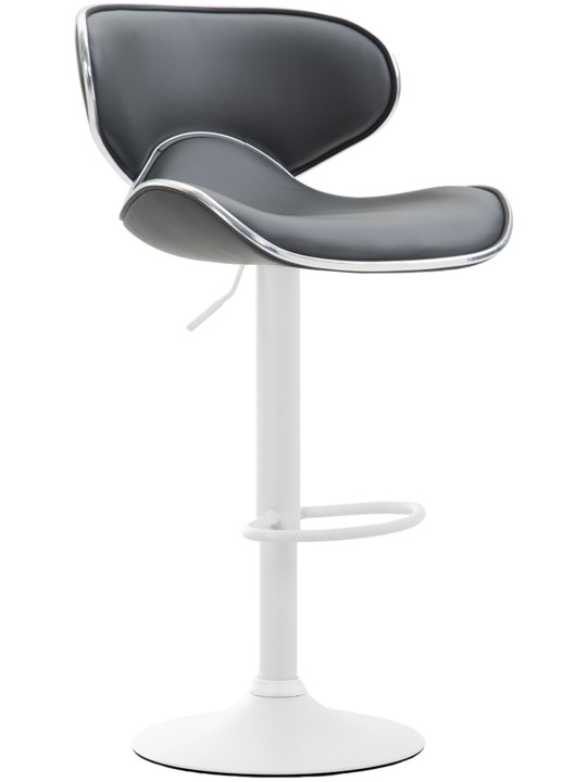 Lot de 2 tabourets de bar Las Vegas V2 simili cuir, gris