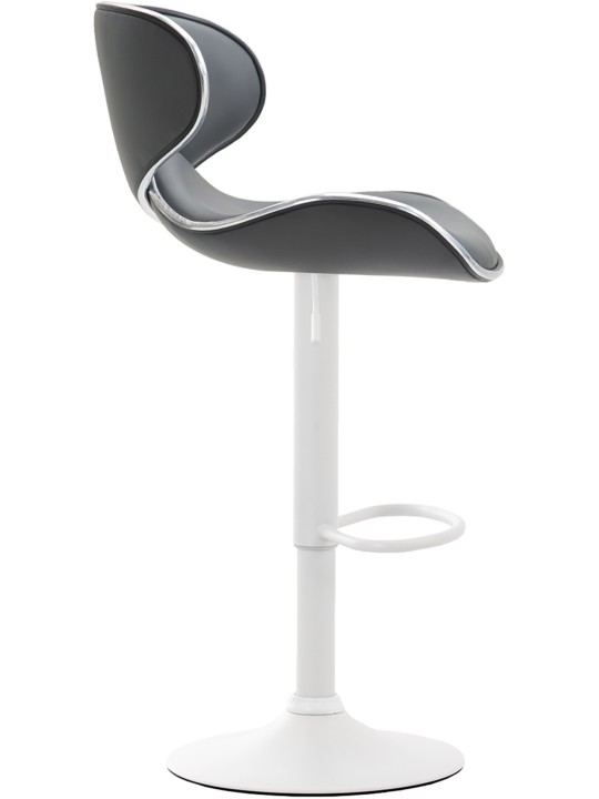 Lot de 2 tabourets de bar Las Vegas V2 simili cuir, gris