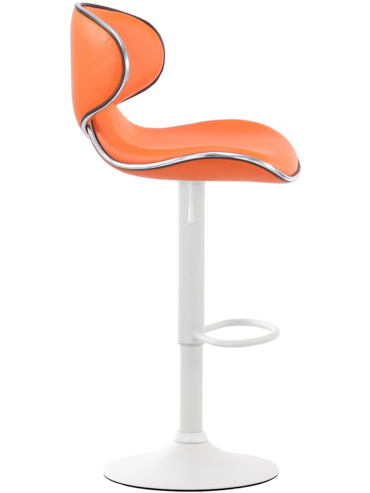 Lot de 2 tabourets de bar Las Vegas V2 simili cuir, orange